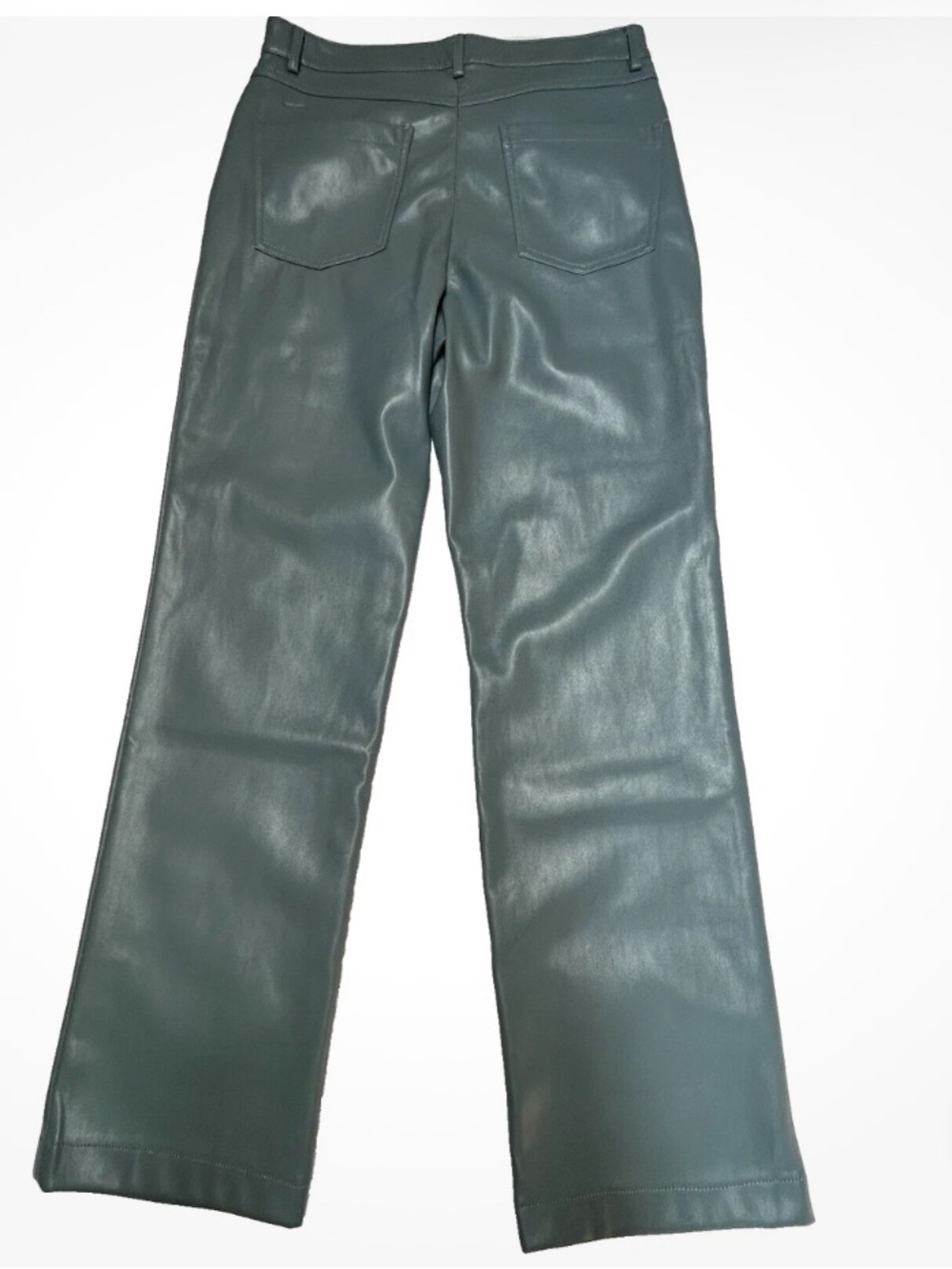 7 For All Mankind Women’s High Waist Vegan Leather Pants  Hunter GRN Sz XS NWOT